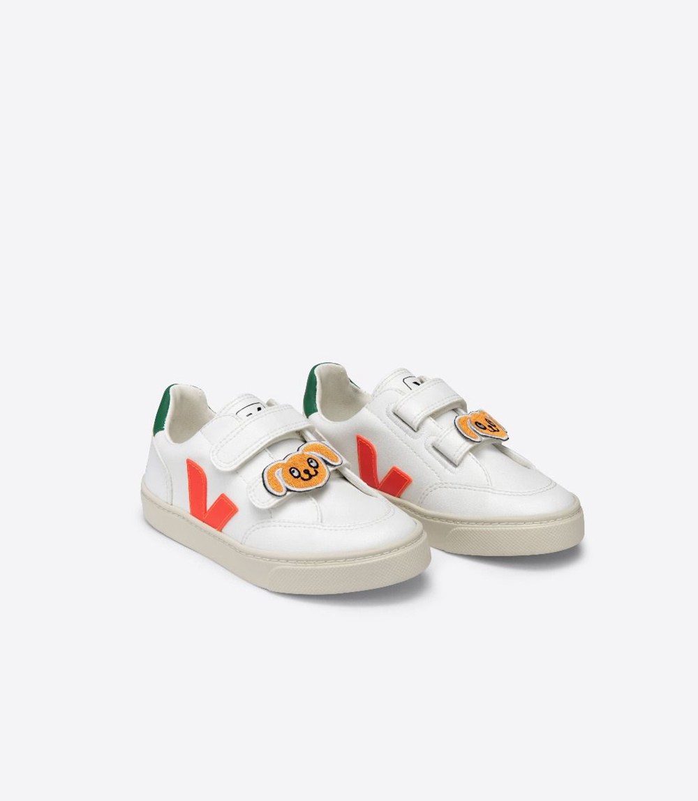 Veja Trainers Kids White - V-12 Velcro Cwl - DROZ-51932